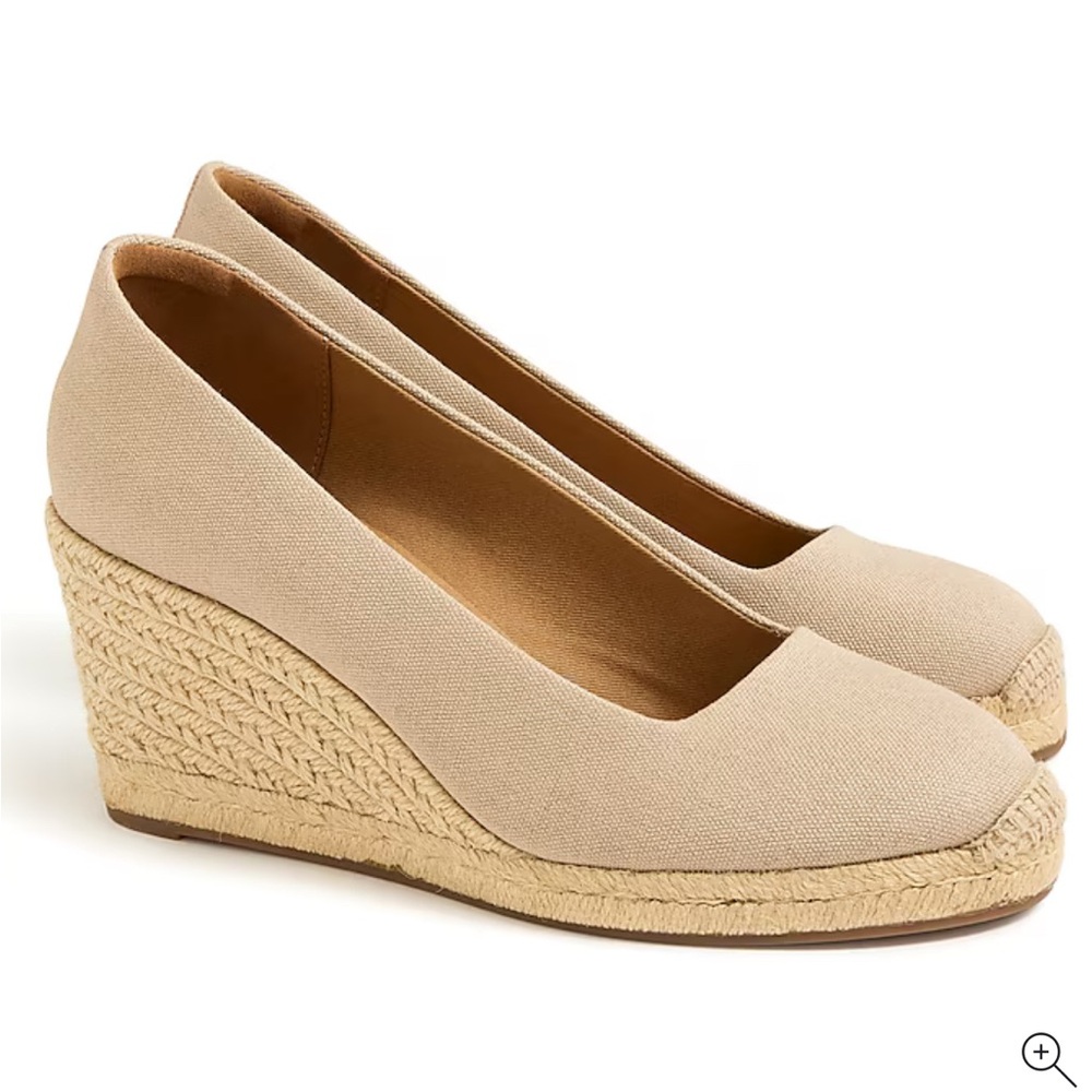 J. Crew Factory Tan Wedge Espadrilles